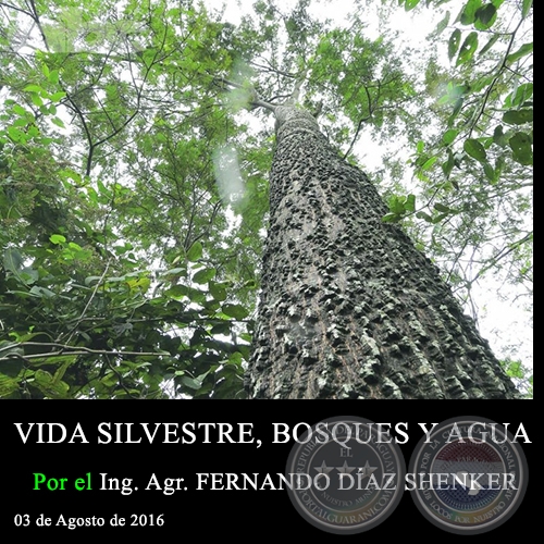 VIDA SILVESTRE, BOSQUES Y AGUA - Ing. Agr. FERNANDO DÍAZ SHENKER - 03 de Agosto de 2016